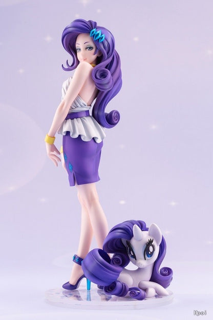 My little Pony Bishoujo Rarity Sunset Shimmer Applejack Twilight Sparkle Pinkie Pie Anime PVC Action Figure Toy Collection Doll