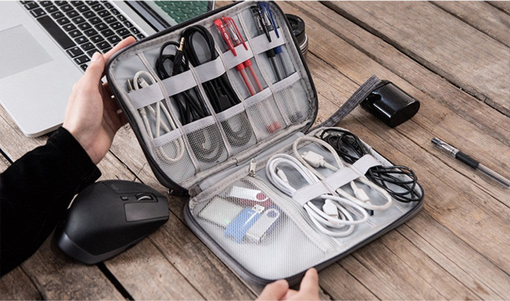 Electronics Organizer Bag Waterproof Carrying Pouch Travel Bag Universal Cable Organizer Electronics Storage Bag Accessories
