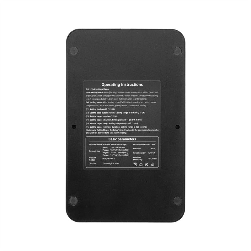 Wireless Restaurant Pagers Calling System 16 Coasters Buzzer Vibrator Bell Receivers For Food Truck Bar Coffee Fast Food Hotel