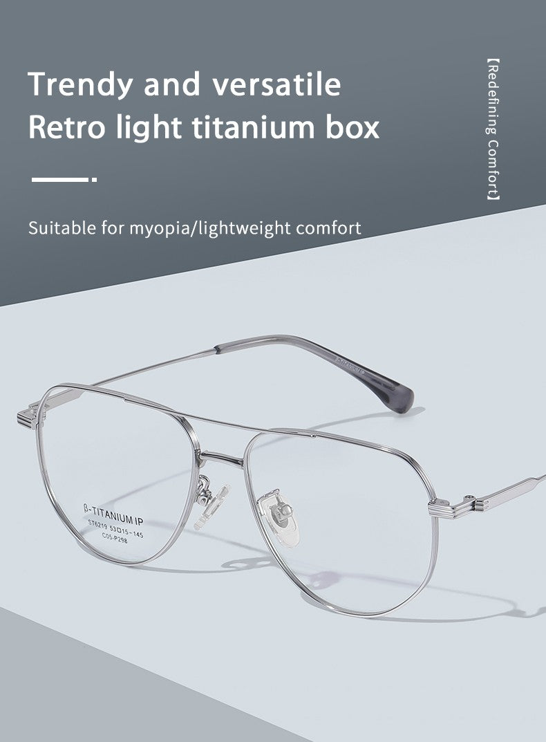 Pure Titanium Reading Glasses Women Prescription Optical Lenses Myopia Eyewear Men Blue Light Blocking Computer Eyeglasses Frame