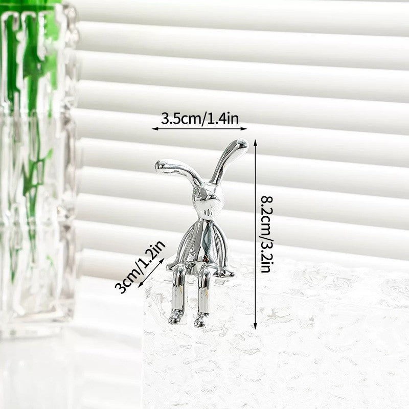 Electroplating Bunny Ornaments Cartoon Decorative Rabbit Figures
Office Car Desk Craft Creative Birthday Gift for Kid Room Decor