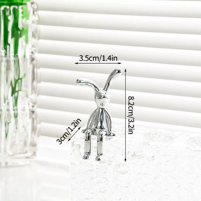 Electroplating Bunny Ornaments Cartoon Decorative Rabbit Figures
Office Car Desk Craft Creative Birthday Gift for Kid Room Decor