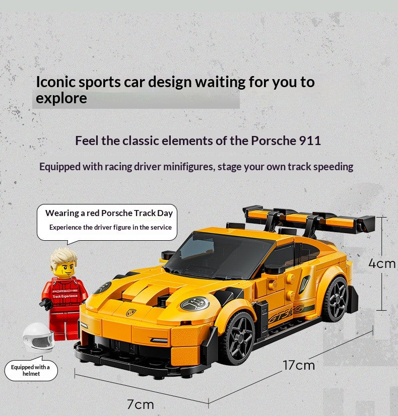 Lego Building Blocks Série Mecânica 911 Carro Esportivo Blocos de Montar Modelo de Corrida, Brinquedo de Carro de Alta Dificuldade Presente para Menino