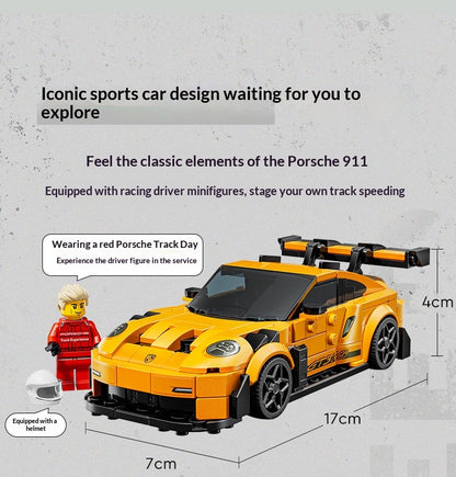 Lego Building Blocks Série Mecânica 911 Carro Esportivo Blocos de Montar Modelo de Corrida, Brinquedo de Carro de Alta Dificuldade Presente para Menino