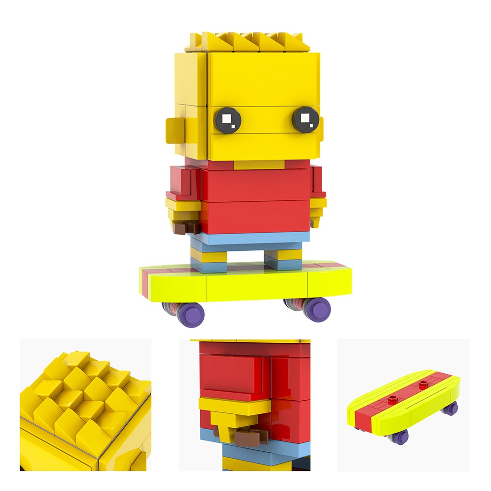 MOOXI Clássicos Série Cartoon MOC Tijolos Figura Simpsoned Conjunto Modelo BrickHeadzed Blocos de Montar DIY Brinquedos Infantis Para Crianças Presente