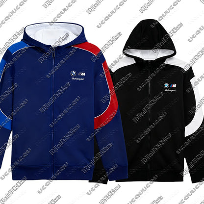 BMW M Motorsport MT7 New Zipper Hoodies Autumn Winter BMW Motorcycle Zip Up Sweat Jacket BMW Casual Coat Men Women Zipper Coats