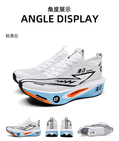 NEW Running Shoes Men Sports Marathon Carbon Plate Breathable Lightweight Women Comfortable Athletic Leisure Sneakers Footwear