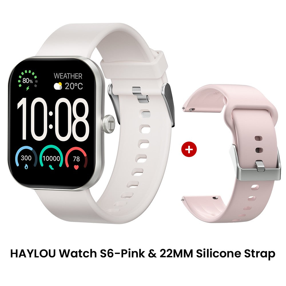 Smartwatch HAYLOU Watch S6 Tela HD de 2,01" Smartwatch Chamadas de Voz Bluetooth Monitoramento Fitness à Prova D'Água IP68