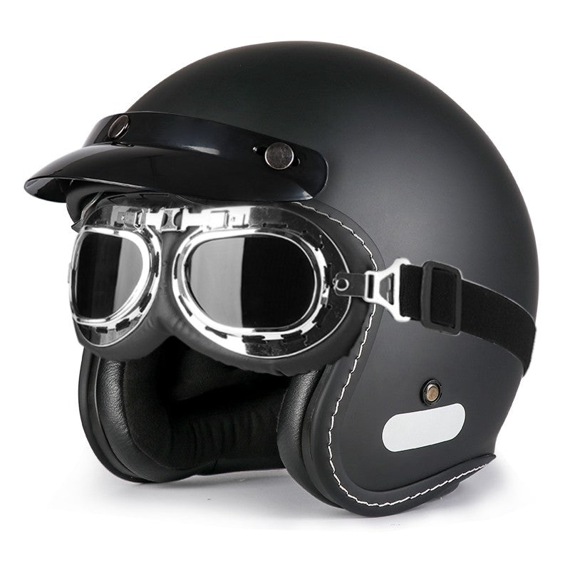 Capacete de motocicleta retrô clássico com certificação DOT, capacete aberto 3/4, segurança masculina e feminina, capacete universal para scooter elétrica