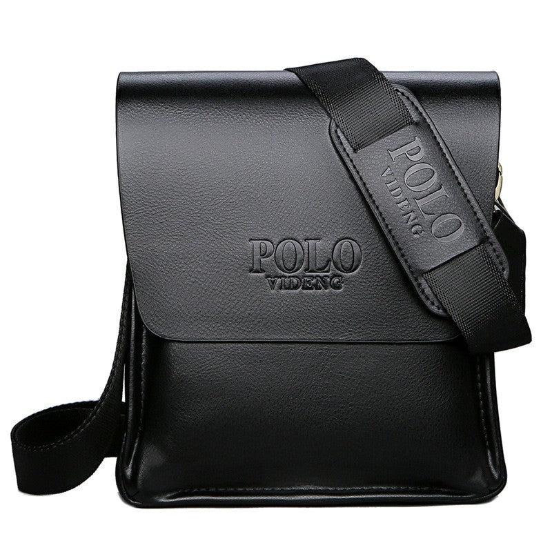 Men's POLO Crossbody Bag Casual Business Style Vertical Shoulder Bag High-quality Leather Trendy Men's Bag Daily Commuting
