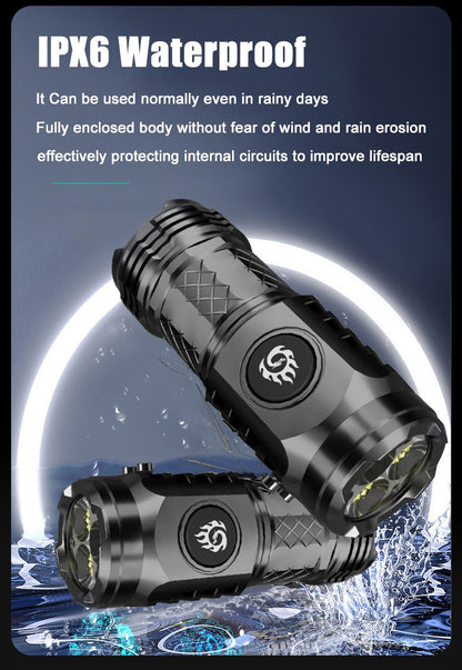 Powerful 3*SST20 LED Flashlight 18350 Super Bright Portable Torch Lamp Rechargeable Waterproof with CAP CLIP for Hiking Camping