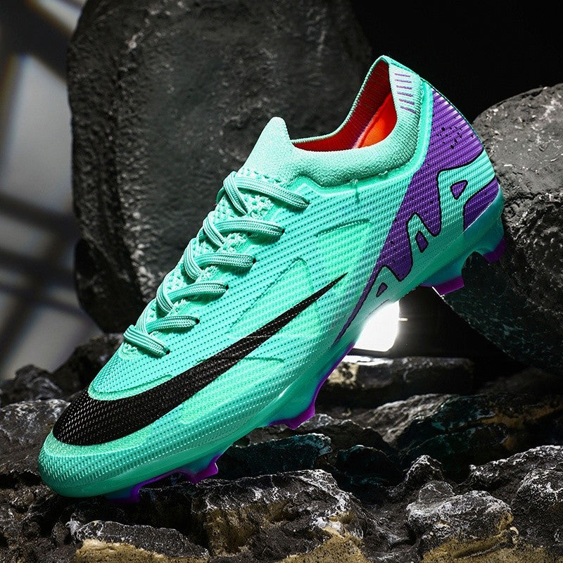 New Men Football Boots Match Indoor Long Spikes Ultralight Grass Cleats Breathable Soccer Shoes Sneakers Training Drop Shipping