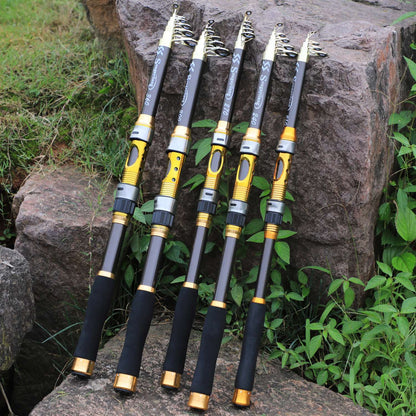 Sougayilang 2.1m-3.6m Spinning Fishing Rod Carbon Trout Carp Telescopic Fishing Pole Lure Fishing Rod Tackle