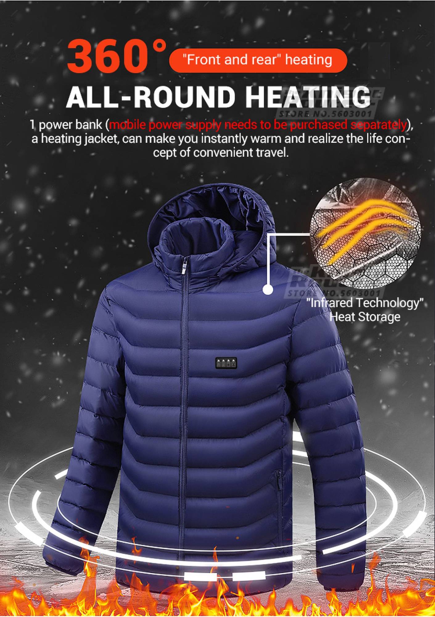 Jaqueta de Inverno Masculina Feminina com Aquecimento em 21 Áreas para Motoqueiros, Jaqueta USB com Aquecimento Elétrico, Colete Térmico para Moto, Casaco