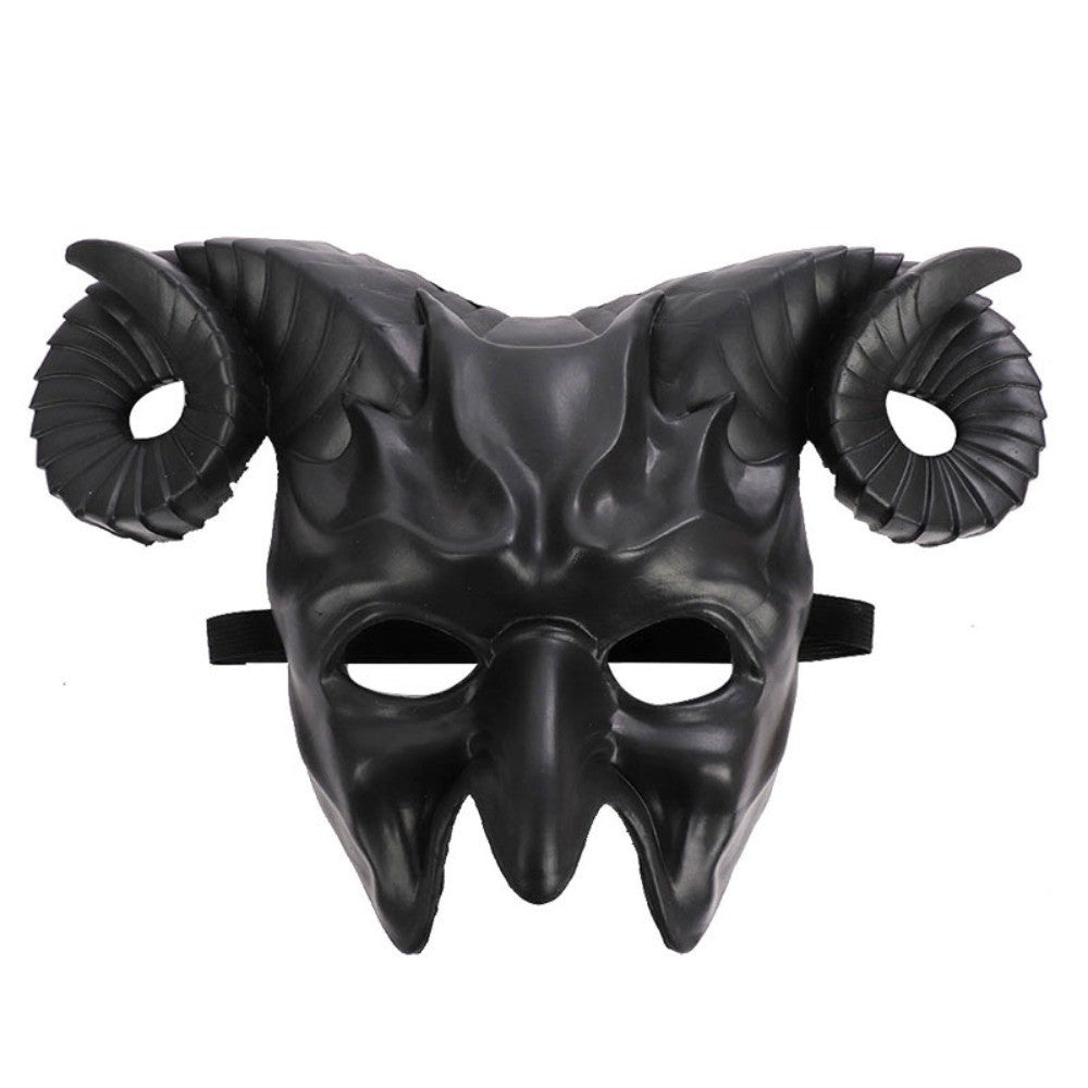 High Quality 3D Halloween Mask Horrible Durable Ox Horn Mask Realistic Cosplay Masquerade Decoration