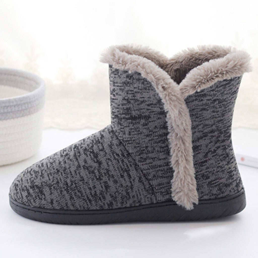 Insulated Hunting Boot Winter Men Models Soft Warm Home Boots Thick Fur Furry Men Short Plush Cotton Shoes Men Chukka Boots
