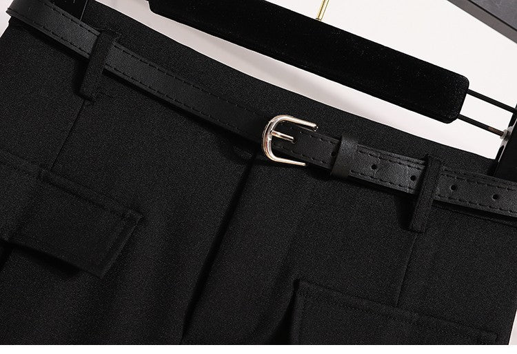 Plus Size Suit Skirts Autumn Winter Fashion New A-line Temperament Large Size Skirt Women's Solid Simplicity Casual Chic Skirt