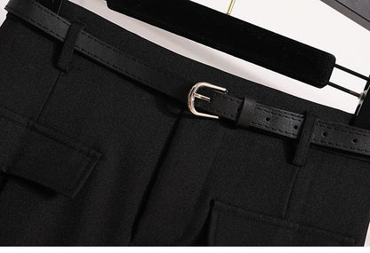 Plus Size Suit Skirts Autumn Winter Fashion New A-line Temperament Large Size Skirt Women's Solid Simplicity Casual Chic Skirt