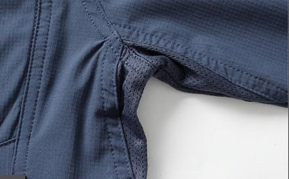 Men Outdoor Elastic Quick Drying Ventilation Cargo Shirts Spring Male Long Sleeves Thin Breathable Comfortable Waterproof Shirts