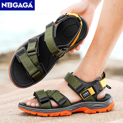 Summer Men's Sandals Trendy Casual Outdoor Sport Shoes for Holidays Beach Breathable Wear-Resistant Hiking & Walking Sandals