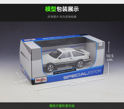 Maisto 1:24 Toyota Sprinter Trueno Ae86 Ae 86 Modelo de Carro de Liga de Simulação Peça de Exibição de Brinquedo Acabado Estático para Presente