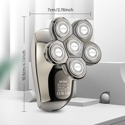 Sejoy Electric Bald Head Shaver & Multi-functional Hair Beard Trimmer 5 in 1 Wet & Dry Hair Cutting Machine Rechargeable