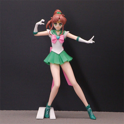 23cm Sailor Moon Anime Figura Marinheiro Marte Mercúrio Júpiter Vênus Saturno Action Figure Modelo Brinquedos Colecionáveis Presente de Aniversário para Crianças