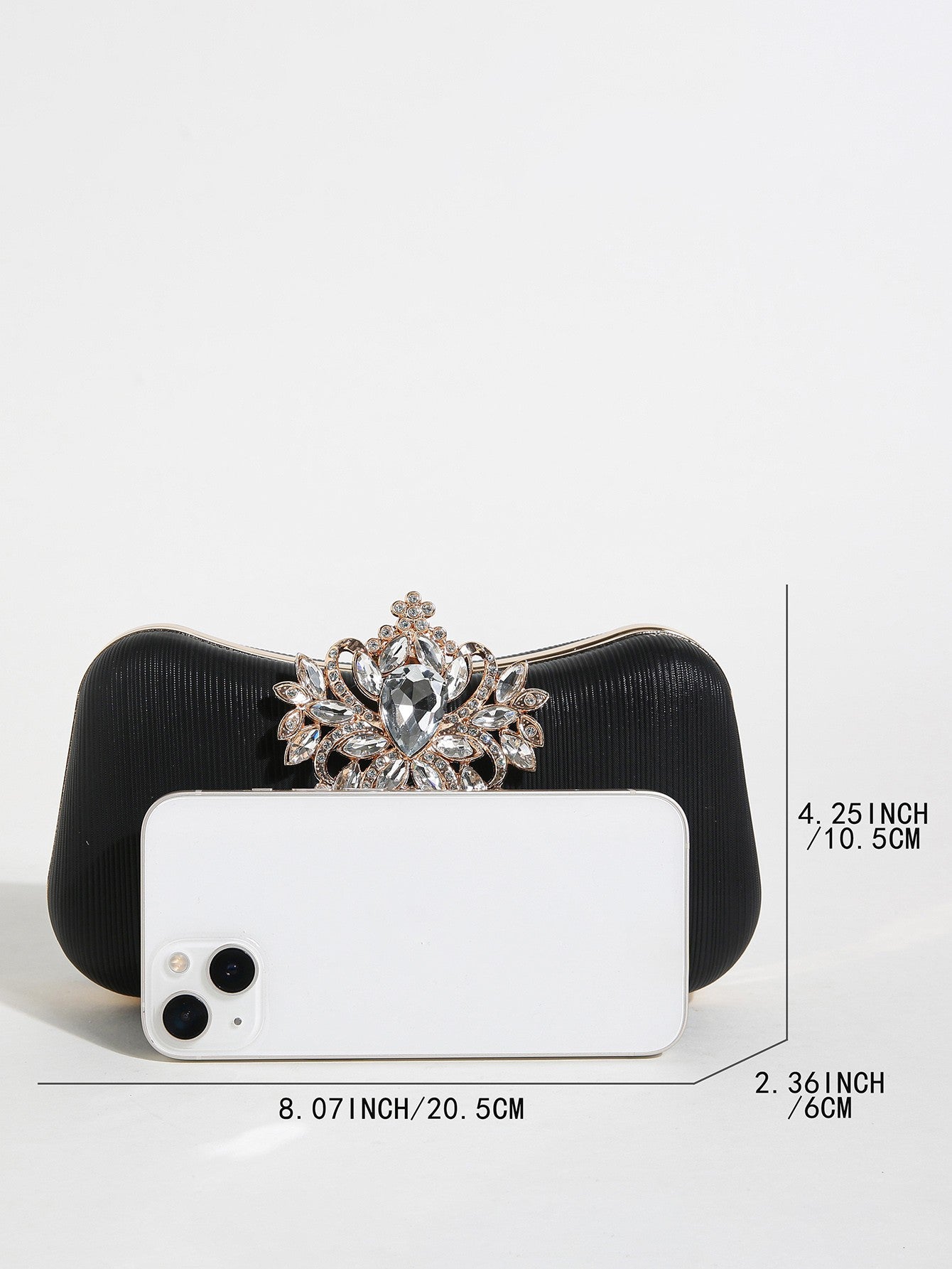 Luxury Rhinestone Evening Bag For Carnaval, Shiny Wedding Dress Purses,  Glamorous,Elegant,Exquisite Small Rhinestone Decor Boxy