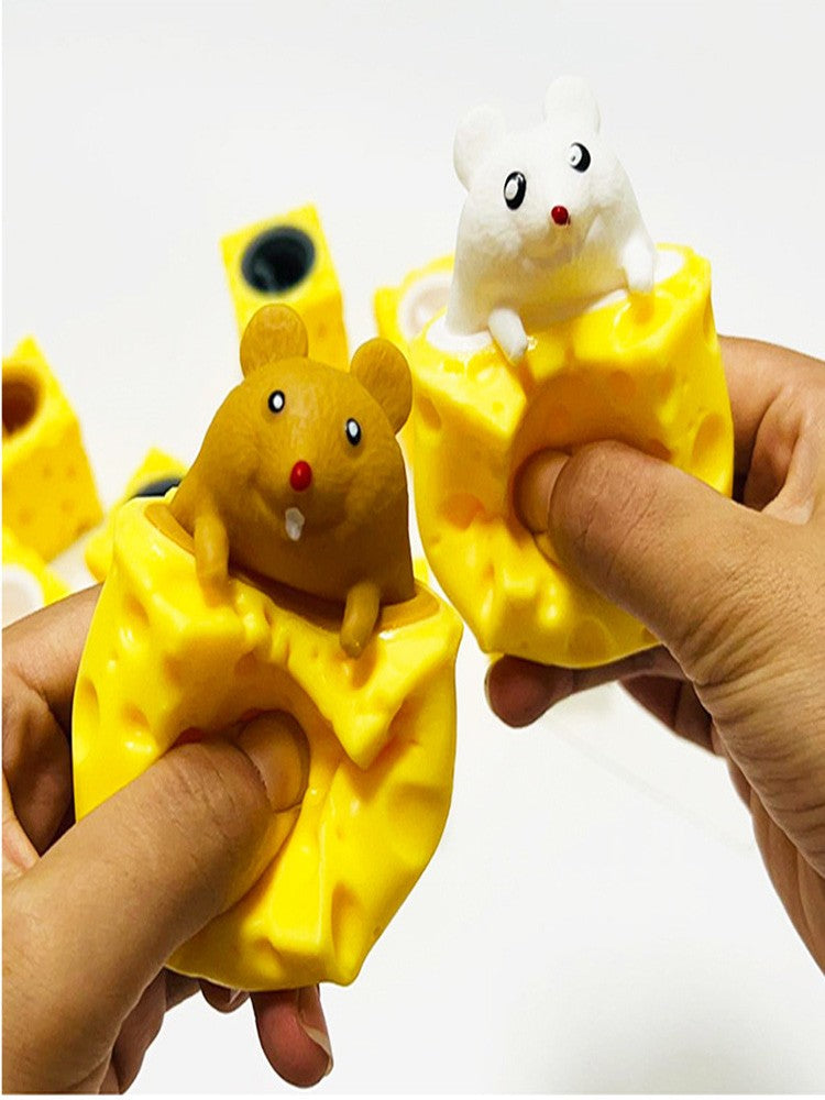 5/10/20/30PCS Cheese Mouse Rabbit Pinch Music Stress Relieving Squirrel Cup Toy Trick Stress Relieving Toy Party Favors