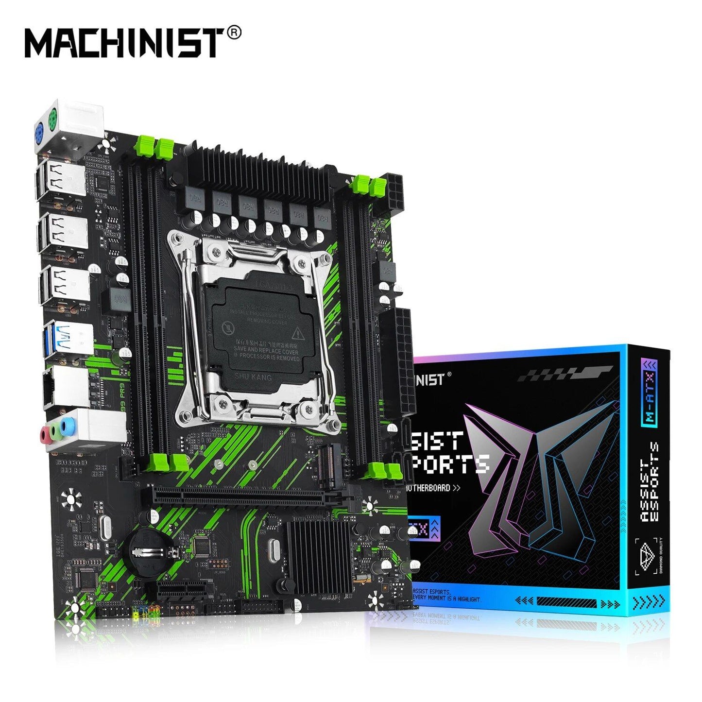 Placa-mãe MACHINIST X99 X99 PR9 Suporte LGA 2011-3 Intel Xeon E5 V3&V4 CPU DDR4 RAM Slot SATA/NVME M.2