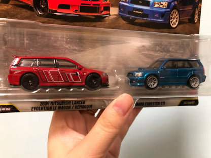 Hot Wheels Premium Car Culture 2 Packs Mitsubishi Subaru Dodge Porsche 1:64 Diecast Alloy Classic Performance Car Collectible