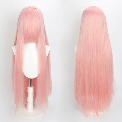 Peruca Colorida de 100cm Longa Lisa Cosplay Anime Fantasia Festa Perucas Sintéticas Resistentes ao Calor