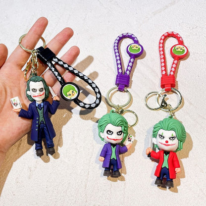 Anime Harley Quinn desenho animado Marvel Batman Coringa imagem boneca bolsa chaveiro pingente fofo Mulher Maravilha acessórios para carro chaveiro