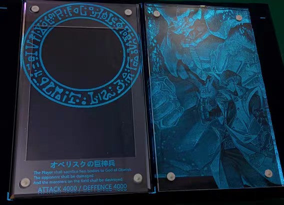 Yu-Gi-Oh Anime Personagem Card Brick Deus Egípcio O DRAGÃO ALADO DE RA Acrílico Banhado a Ouro Brick Cartas de Exibição Não Incluídas