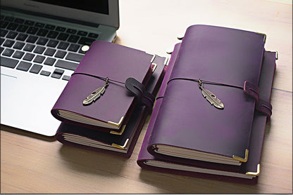 100% Genuine Leather Journal Refillable Travel Notebook Retro DIY Handmade Diary Sketchbook School Office Gift Customized