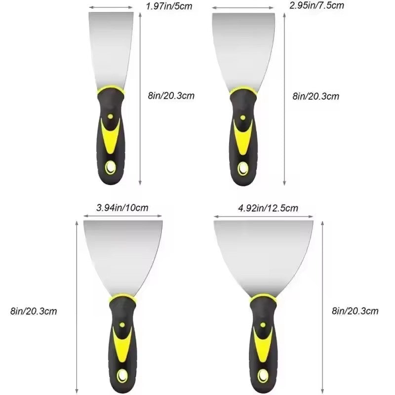 Espátula de Aço Inoxidável de 2/3/4/5 Polegadas Pá Raspadora Ferramentas de Pintura Ferramentas de Construção Limpeza Doméstica Industrial