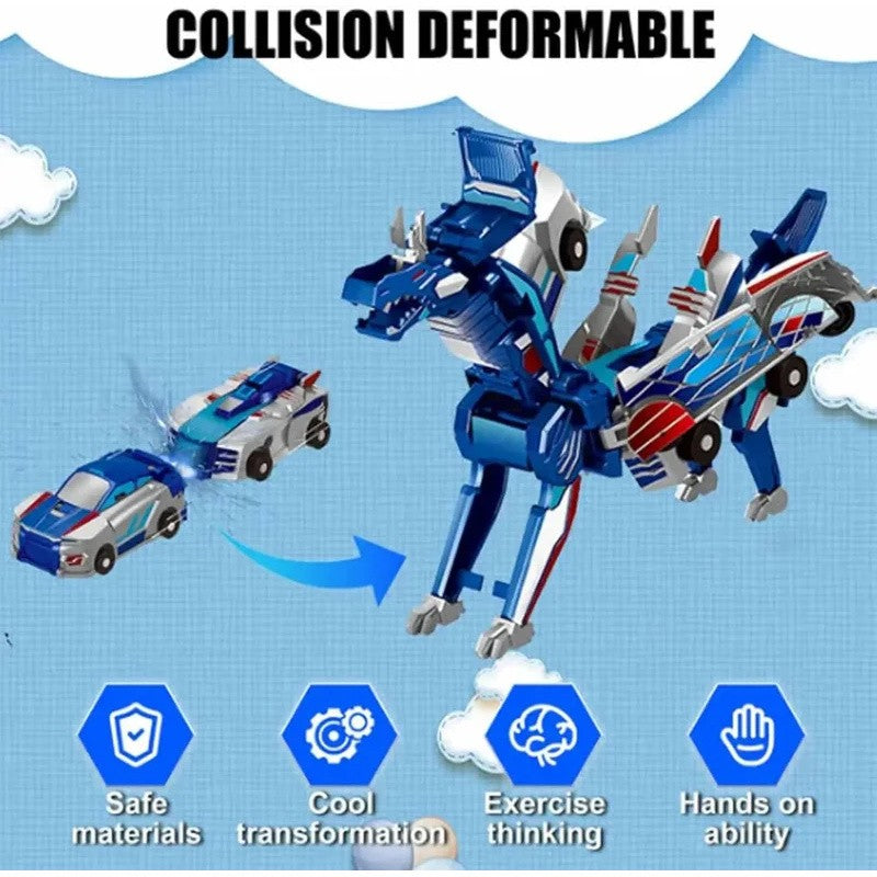 Carro Deus Rápido Brinquedo de Transformação Dinossauro Dragão Voador Combinação Pégaso Unicórnio Colisão Magnética Transformação Brinquedo Divertido
