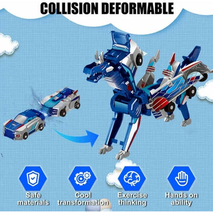 Carro Deus Rápido Brinquedo de Transformação Dinossauro Dragão Voador Combinação Pégaso Unicórnio Colisão Magnética Transformação Brinquedo Divertido