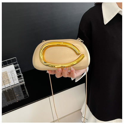 Women's Shoulder Bag, Crossbody Evening Clutch, Chain Design Handbag Purse, Stylish Ladies' Accessory for Parties & Events