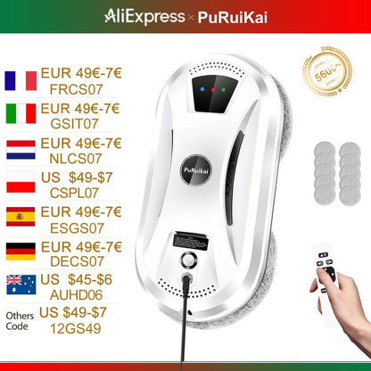 Ultra thin Robot vacuum cleaner window cleaning robot window cleaner electric glass limpiacristales remote control for home
