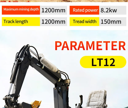 Mini Escavadeira Diesel Personalizada 1600kg para Agricultura, Pomar, Vala, 1ton, 1.6ton