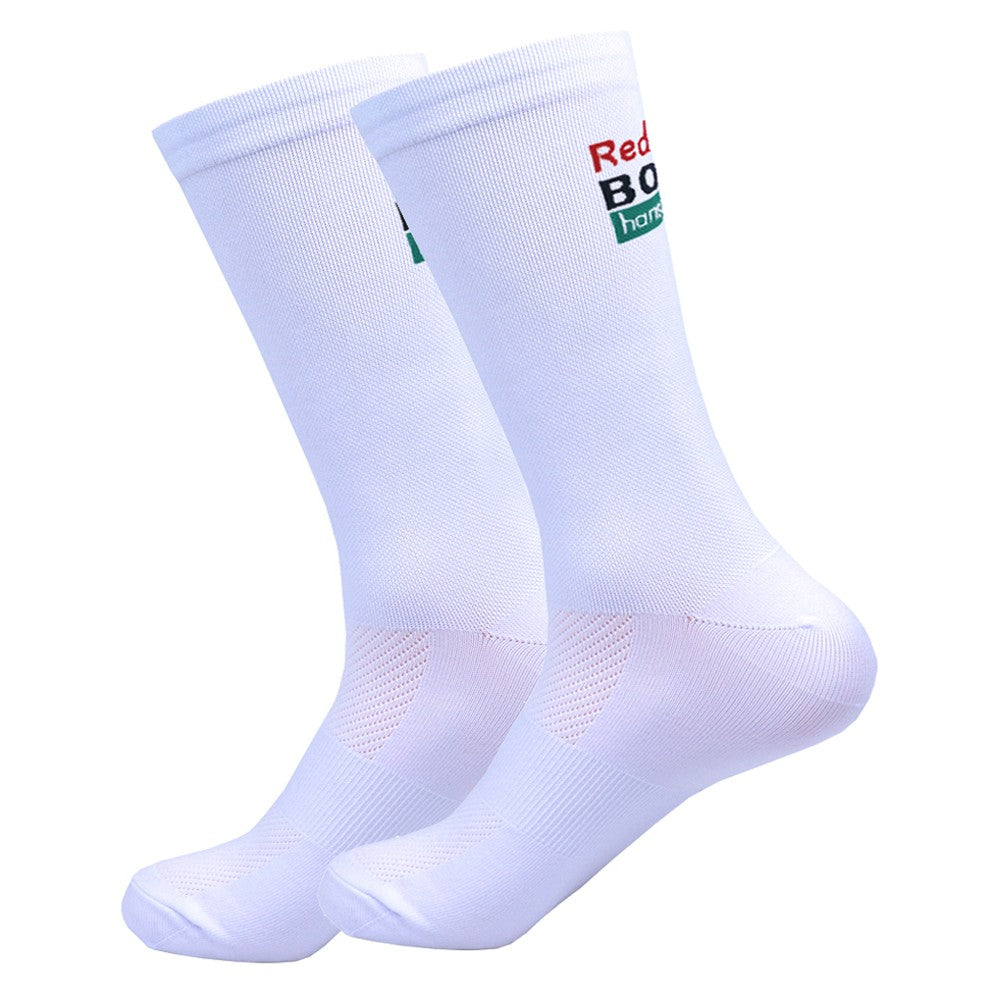 New White UAE Team INEOS Cycling Socks Non Slip Soccer Socks Cushioned Breathable For Running Basketball Bike Sports Grip Socks