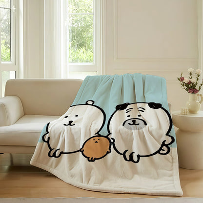 Cartoon cute  Joke Bear Blanket For Sofa Office Bed Plane Travel Sleep Read Relax Camping Soft And Warm