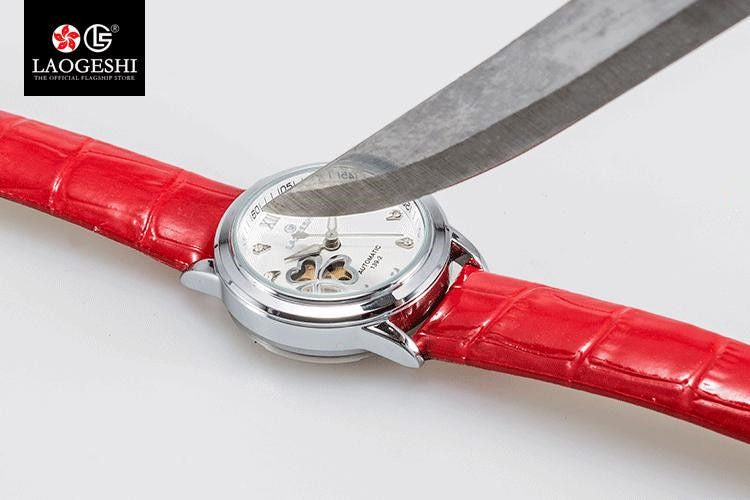 Women Automatic Mechanical Watches Diamond Four-leaf Clover WristWatches Ladies Rose Leather Watch Waterproof Senhoras Assistir