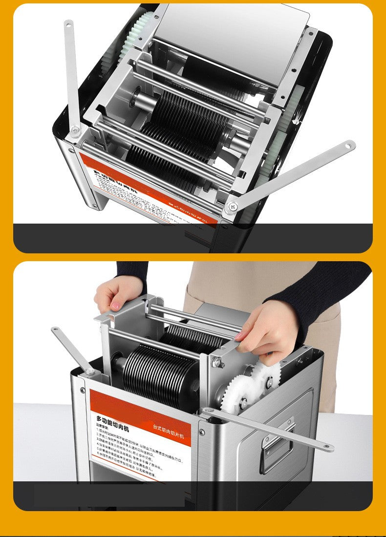 Máquina de Cortar Carne Elétrica Acessório Moedor de Carne Doméstico Cortador de Legumes Peixe Filé Fatiador Triturador Acessório