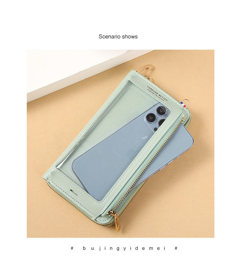 Women Crossbody Bags Touch Screen Cell Phone Purse 2023 Fashion Shoulder Bag Mobile Mini Wallet Card Holder Handbag for Female