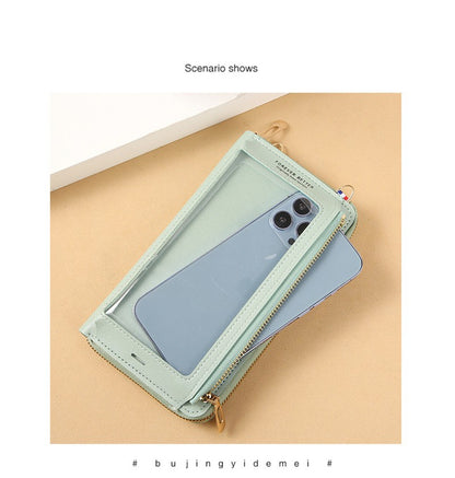 Women Crossbody Bags Touch Screen Cell Phone Purse 2023 Fashion Shoulder Bag Mobile Mini Wallet Card Holder Handbag for Female