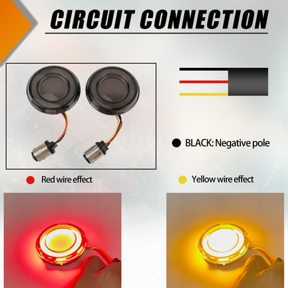 Seta de LED para Moto Estilo Bala 1156 1157 Indicador de Freio para Harley Dyna Touring Street Glide Road King Rider FXLRST