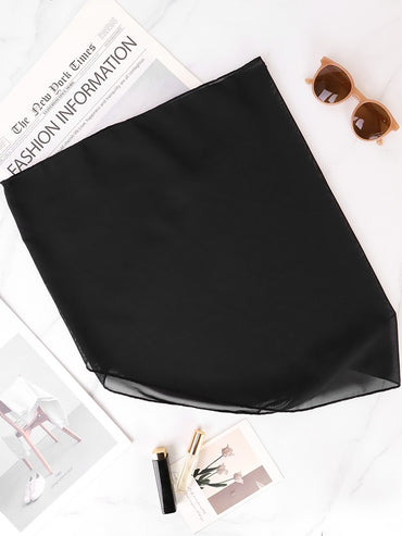 Women's Bikini Set Summer Beach Style Solid Black Lady's Sexy Swimsuit Bikini Three-Piece Set Triangle Bandage Female Beachwear