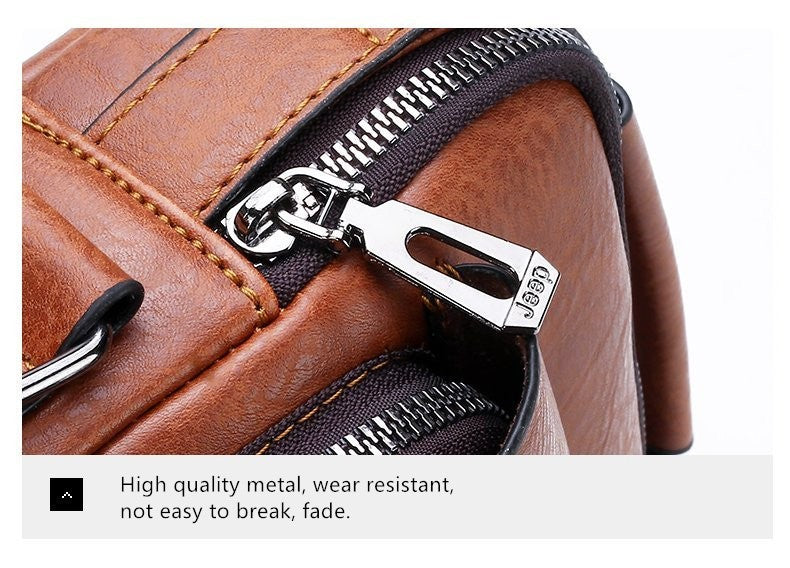 JEEP BULUO Luxury Brand Men Crossbody Messenger Bags Business Casual Handbag Male PU Shoulder Bag Large Capacity